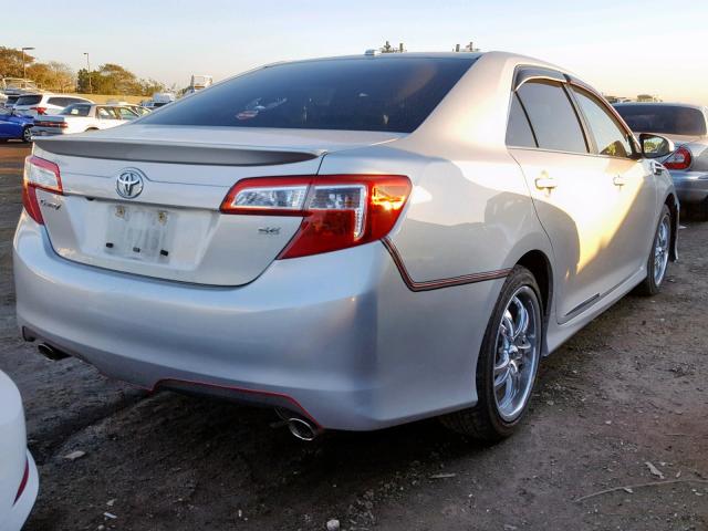 4T1BK1FK0CU010716 - 2012 TOYOTA CAMRY SE GRAY photo 4