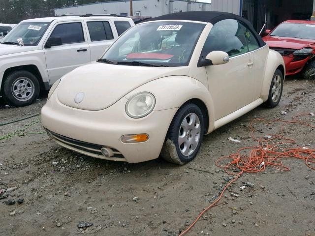 3VWCK21Y13M315007 - 2003 VOLKSWAGEN NEW BEETLE CREAM photo 2