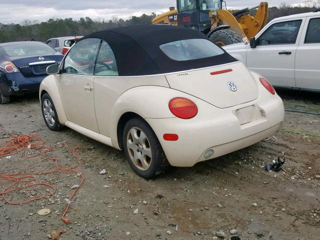 3VWCK21Y13M315007 - 2003 VOLKSWAGEN NEW BEETLE CREAM photo 3