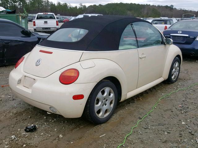 3VWCK21Y13M315007 - 2003 VOLKSWAGEN NEW BEETLE CREAM photo 4