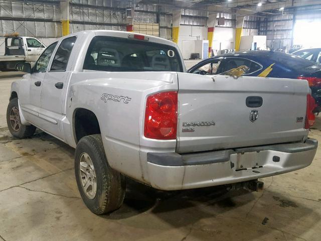 1D7HE48N86S634137 - 2006 DODGE DAKOTA QUA SILVER photo 3