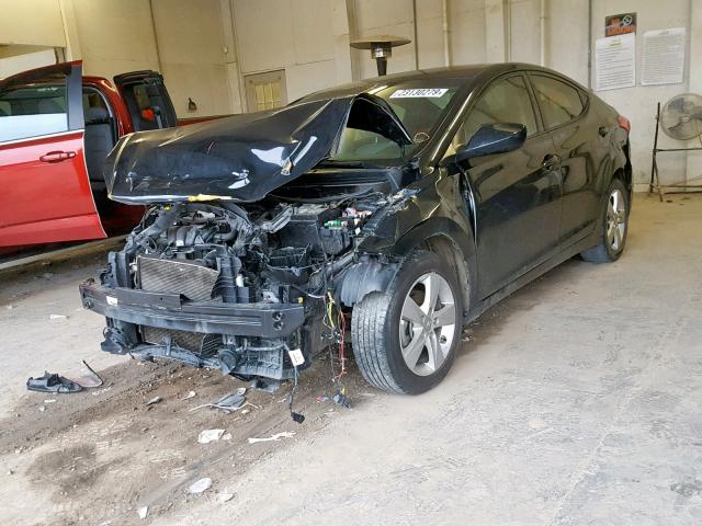 5NPDH4AE8DH298379 - 2013 HYUNDAI ELANTRA GL შავი ფოტო 2