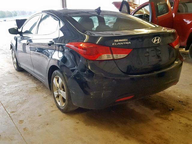 5NPDH4AE8DH298379 - 2013 HYUNDAI ELANTRA GL შავი ფოტო 3
