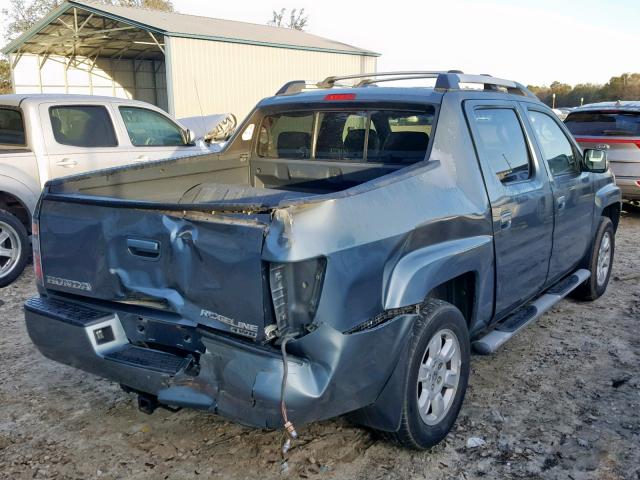 2HJYK16537H537372 - 2007 HONDA RIDGELINE BLUE photo 4