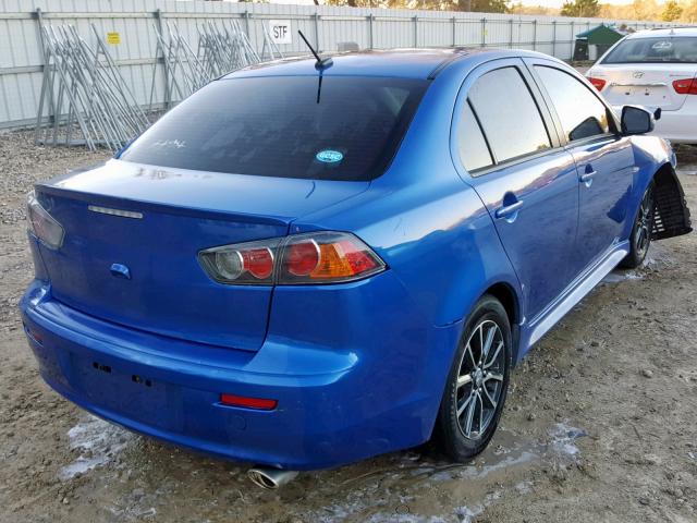 JA32V2FW1FU009064 - 2015 MITSUBISHI LANCER SE BLUE photo 4