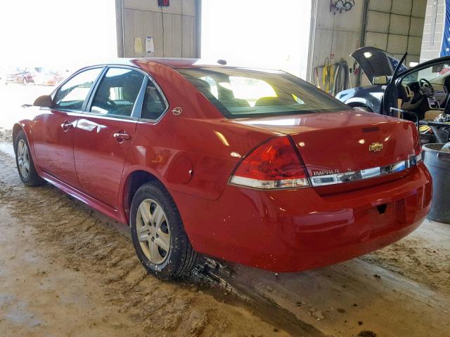 2G1WB57K291145950 - 2009 CHEVROLET IMPALA LS RED photo 3