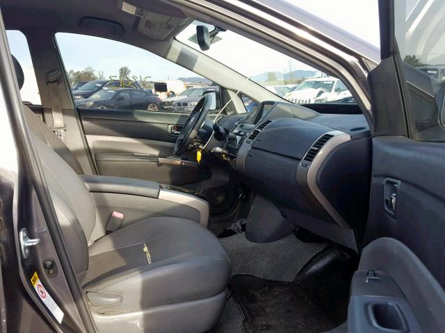 JTDKB20U573217439 - 2007 TOYOTA PRIUS GRAY photo 5