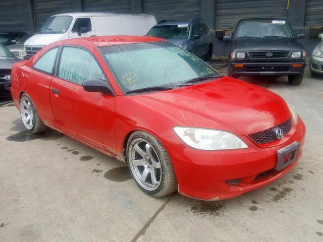 1HGEM22165L042160 - 2005 HONDA CIVIC DX V RED photo 1