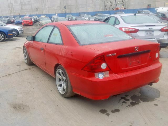 1HGEM22165L042160 - 2005 HONDA CIVIC DX V RED photo 3