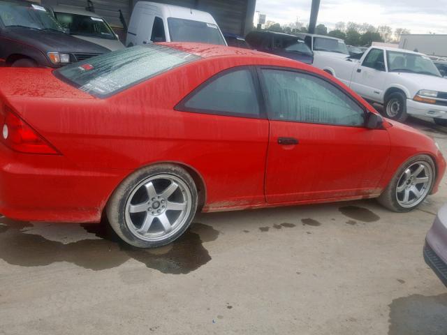 1HGEM22165L042160 - 2005 HONDA CIVIC DX V RED photo 9