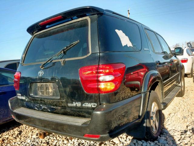 5TDBT48A21S015473 - 2001 TOYOTA SEQUOIA LI BLACK photo 4