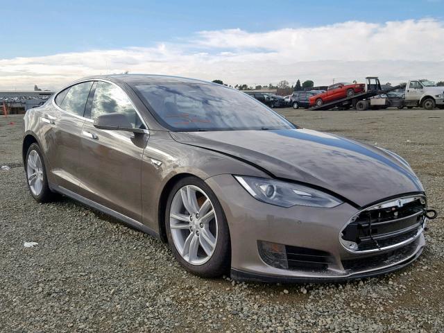 5YJSA1E23FF108743 - 2015 TESLA MODEL S GRAY photo 1