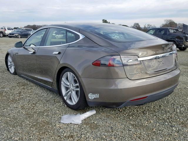 5YJSA1E23FF108743 - 2015 TESLA MODEL S GRAY photo 3