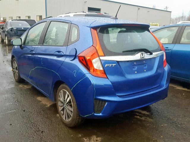 3HGGK5H96GM705628 - 2016 HONDA FIT EX BLUE photo 3