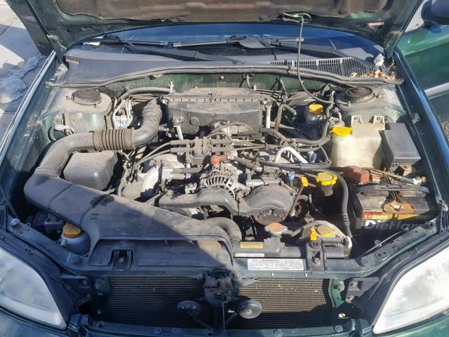 4S3BE635427213533 - 2002 SUBARU LEGACY L GREEN photo 7