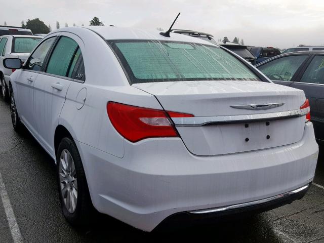 1C3CCBAB1EN213134 - 2014 CHRYSLER 200 LX WHITE photo 3