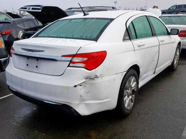 1C3CCBAB1EN213134 - 2014 CHRYSLER 200 LX WHITE photo 4