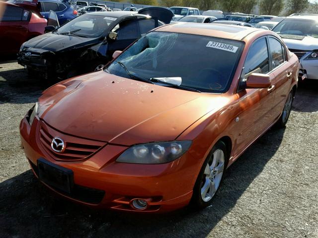 JM1BK323141114598 - 2004 MAZDA 3 S ORANGE photo 2