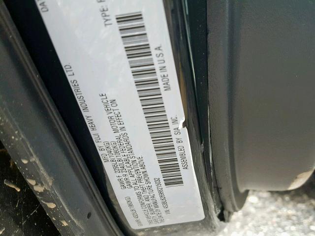 4S3BL626966215032 - 2006 SUBARU LEGACY 2.5 BLACK photo 10