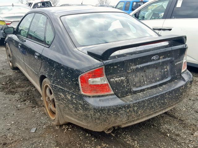 4S3BL626966215032 - 2006 SUBARU LEGACY 2.5 BLACK photo 3