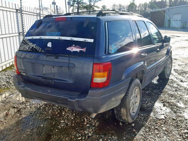 1J4GX48S21C646545 - 2001 JEEP GRAND CHER BLUE photo 4