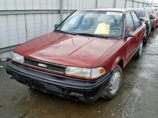 JT2AE94A7M3458421 - 1991 TOYOTA COROLLA DL RED photo 2