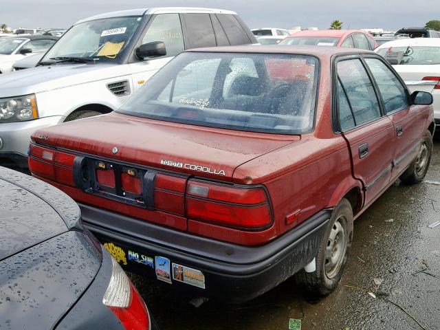 JT2AE94A7M3458421 - 1991 TOYOTA COROLLA DL RED photo 4