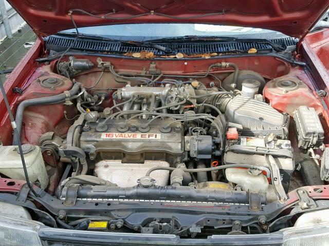 JT2AE94A7M3458421 - 1991 TOYOTA COROLLA DL RED photo 7