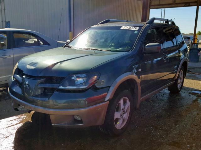 JA4LX41G13U076085 - 2003 MITSUBISHI OUTLANDER GREEN photo 2