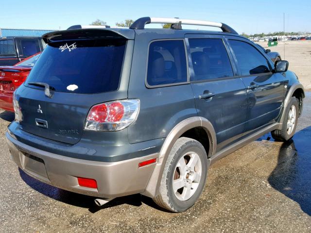 JA4LX41G13U076085 - 2003 MITSUBISHI OUTLANDER GREEN photo 4