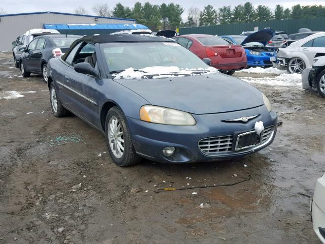 1C3EL55R72N235734 - 2002 CHRYSLER SEBRING LX BLUE photo 1