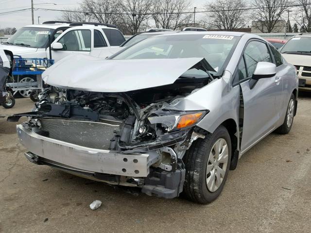 2HGFG3B58CH559538 - 2012 HONDA CIVIC LX SILVER photo 2