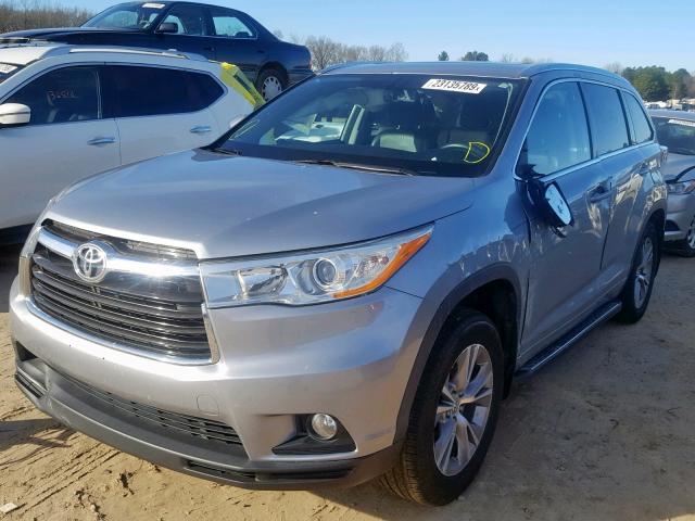 5TDKKRFH7ES031691 - 2014 TOYOTA HIGHLANDER SILVER photo 2