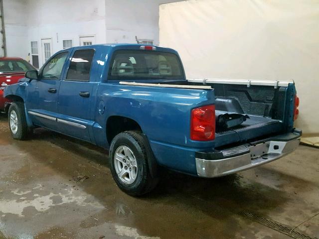 1D7HE48K95S314944 - 2005 DODGE DAKOTA QUA BLUE photo 3