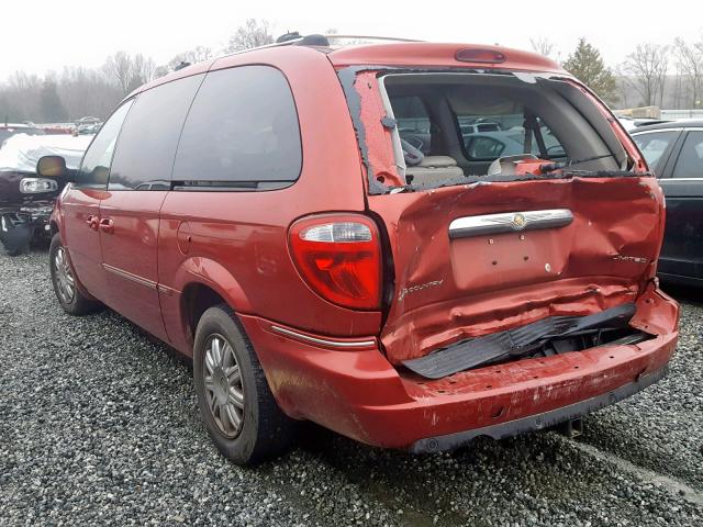 2C8GP64L75R548154 - 2005 CHRYSLER TOWN & COU RED photo 3