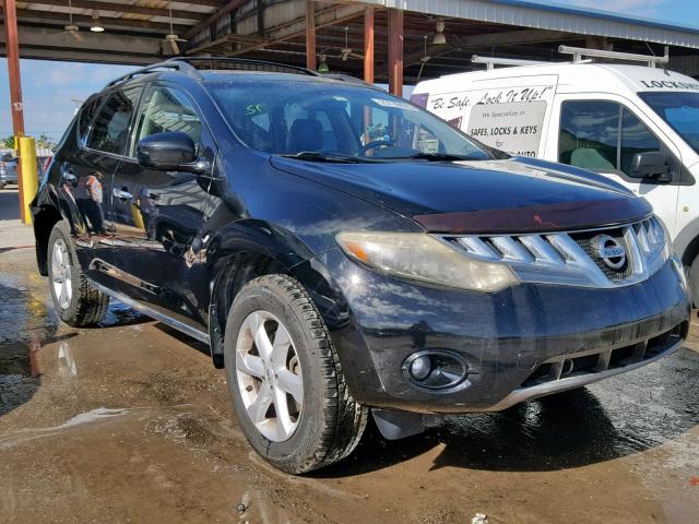 JN8AZ18U39W005084 - 2009 NISSAN MURANO S BLACK photo 1