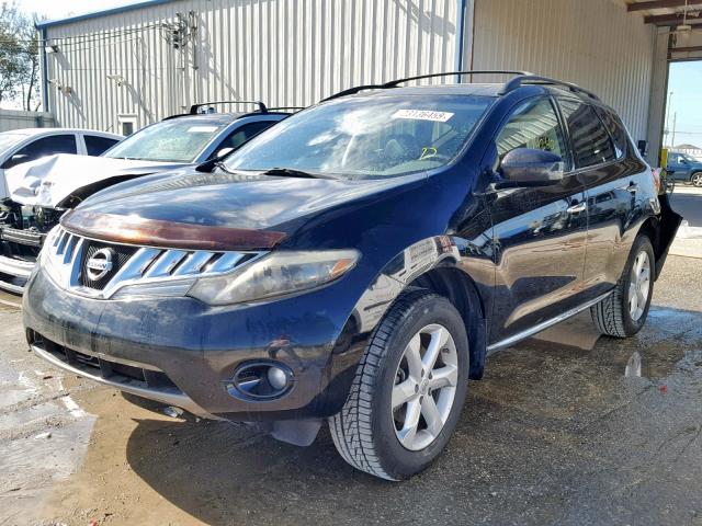 JN8AZ18U39W005084 - 2009 NISSAN MURANO S BLACK photo 2