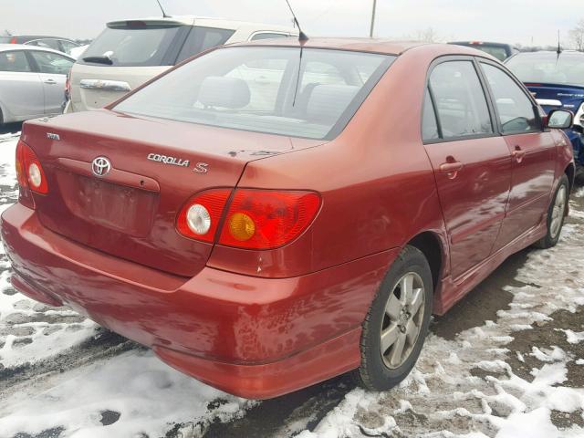 2T1BR32E83C160257 - 2003 TOYOTA COROLLA CE RED photo 4