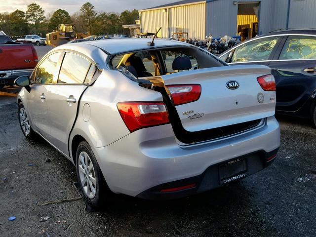 KNADM4A3XD6308394 - 2013 KIA RIO LX SILVER photo 3