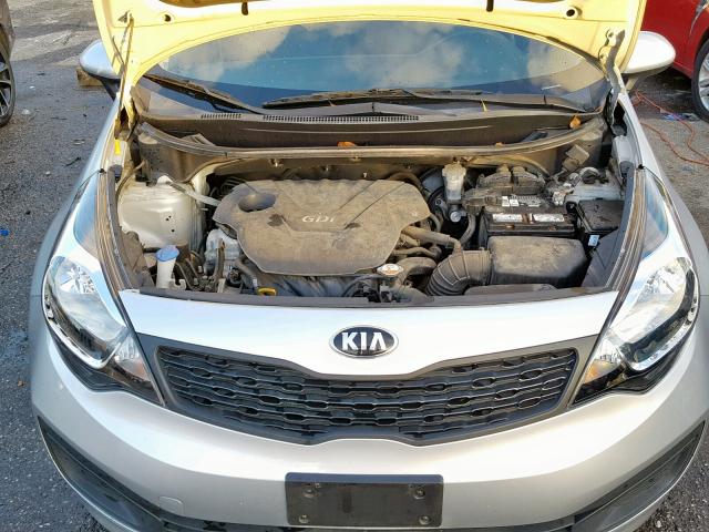 KNADM4A3XD6308394 - 2013 KIA RIO LX SILVER photo 7