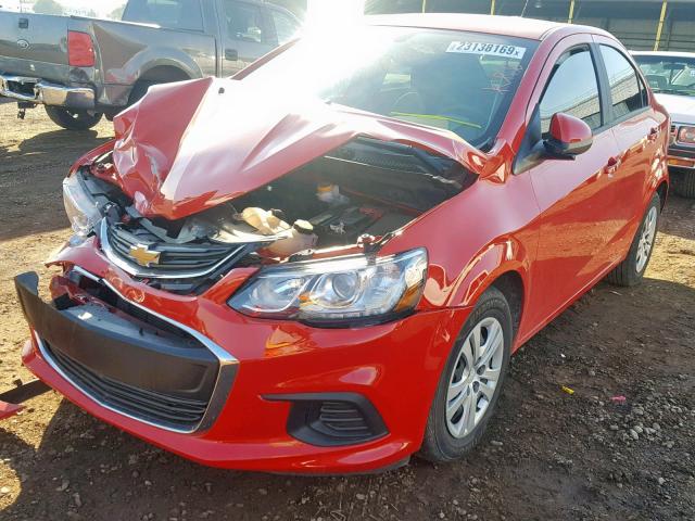 1G1JB5SH3H4159428 - 2017 CHEVROLET SONIC LS 红色 照片 2