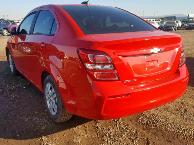 1G1JB5SH3H4159428 - 2017 CHEVROLET SONIC LS 红色 照片 3