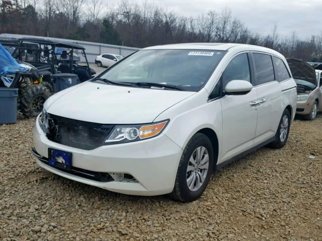 5FNRL5H65EB029233 - 2014 HONDA ODYSSEY EX WHITE photo 2