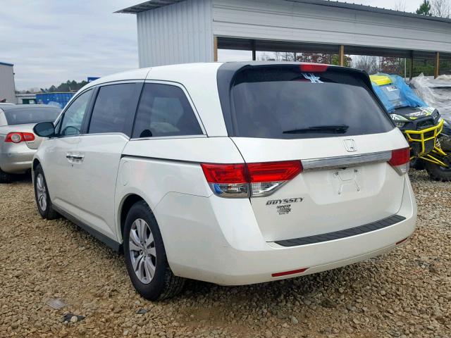 5FNRL5H65EB029233 - 2014 HONDA ODYSSEY EX WHITE photo 3