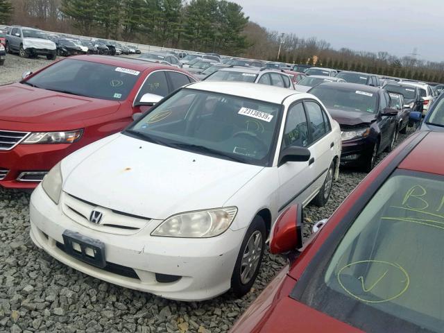 2HGES16334H587062 - 2004 HONDA CIVIC DX V WHITE photo 2