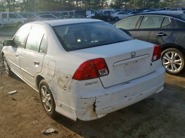 2HGES16334H587062 - 2004 HONDA CIVIC DX V WHITE photo 3