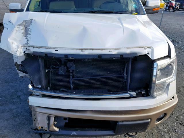 1FTFW1ET5DFB14404 - 2013 FORD F150 SUPER თეთრი ფოტო 7