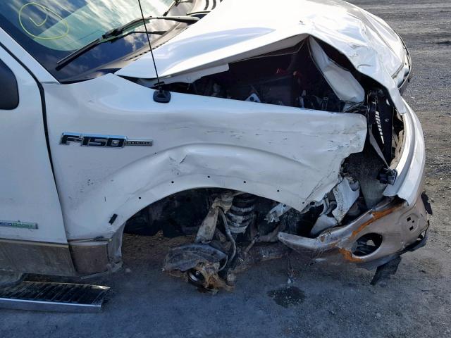 1FTFW1ET5DFB14404 - 2013 FORD F150 SUPER თეთრი ფოტო 9