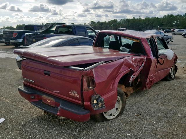 1GTCS19X738226653 - 2003 GMC SONOMA MAROON photo 4