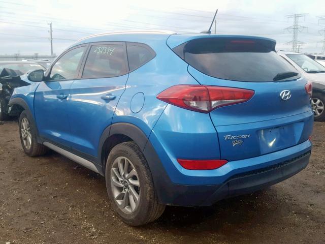 KM8J33A42HU252394 - 2017 HYUNDAI TUCSON LIM BLUE photo 3